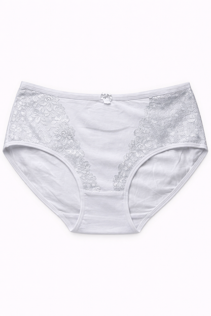 Lot de 6 slips confort premium – coton & dentelle