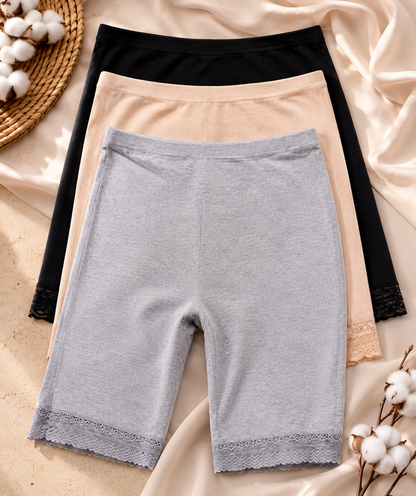 Pack 3 Cuissards Coton Premium – Noir, Beige & Gris
