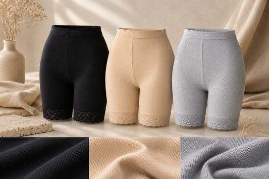 Pack 3 Cuissards Coton Premium – Noir, Beige & Gris