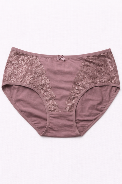 Lot de 6 slips confort premium – coton & dentelle