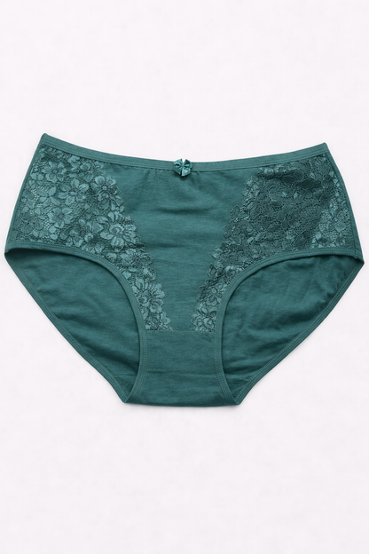Lot de 6 slips confort premium – coton & dentelle